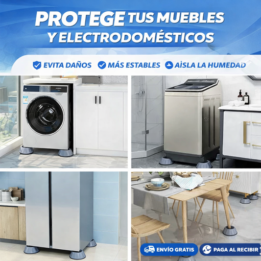 Bases Antivibración Silenciosas x8 unidades