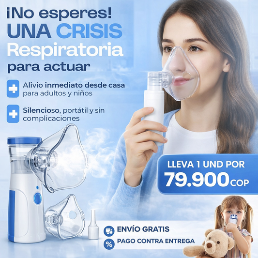 Nebulizador Portátil | Alivio Respiratorio Profesional en Casa o Donde Estés